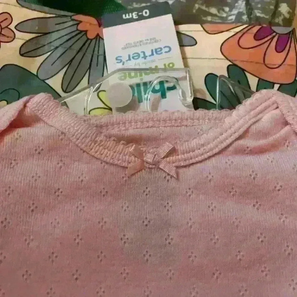 Infants Carters 3 piece onesies 3 different colors mauve ,gray and light pink. - Picture 2 of 7